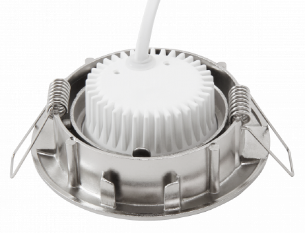 LED-Einbauleuchte 5W, 400lm, 3000K, Edelstahl gebürstet
